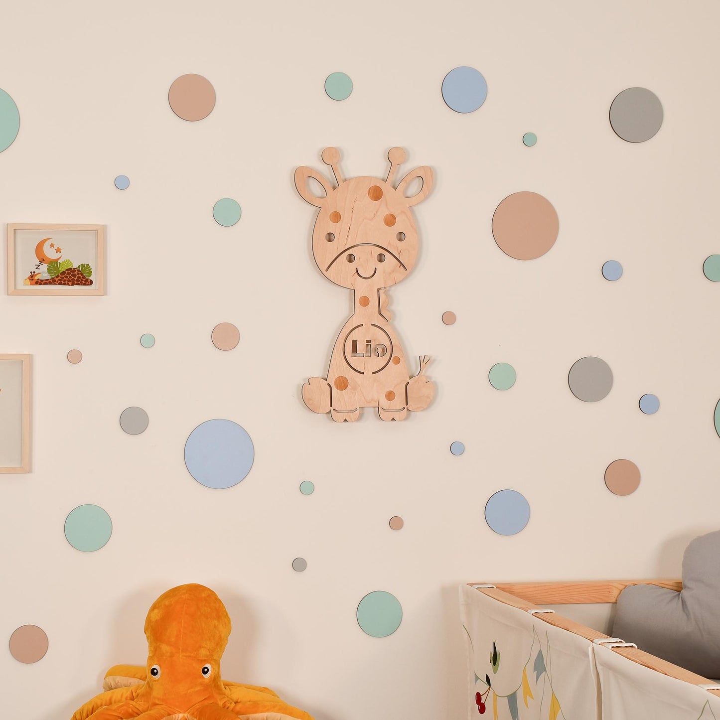 Personalisierte Nachtlicht Giraffe – Kinderzimmer LED Lampe mit Name