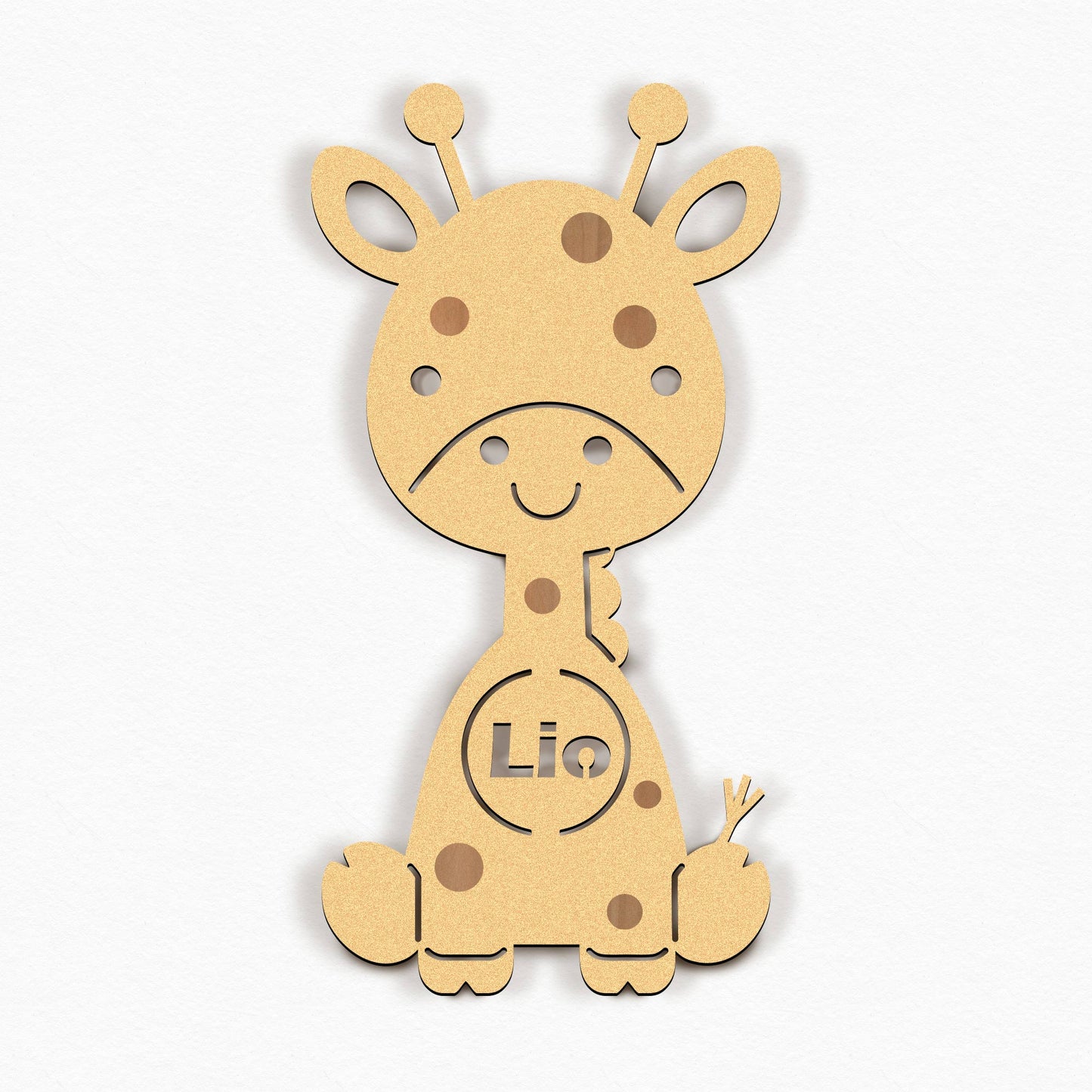 Personalisierte Nachtlicht Giraffe – Kinderzimmer LED Lampe mit Name