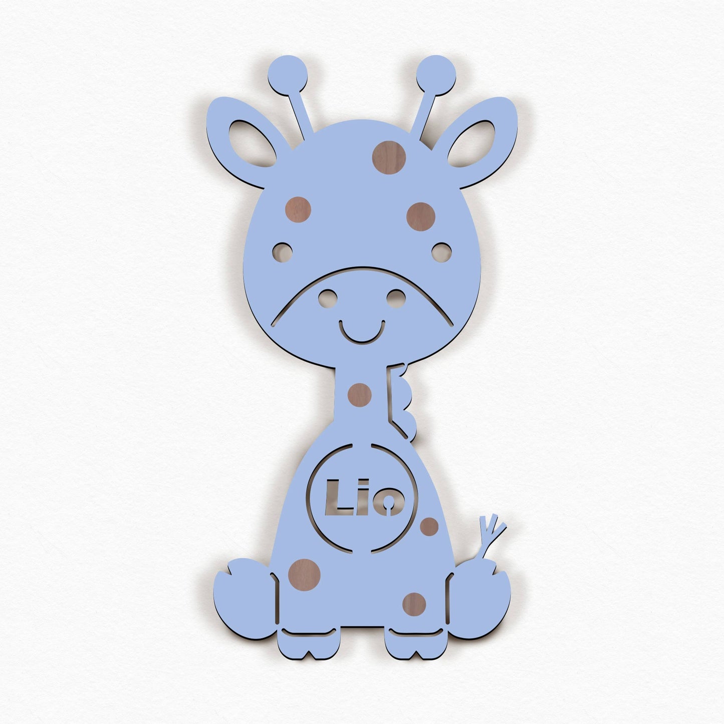 Personalisierte Nachtlicht Giraffe – Kinderzimmer LED Lampe mit Name