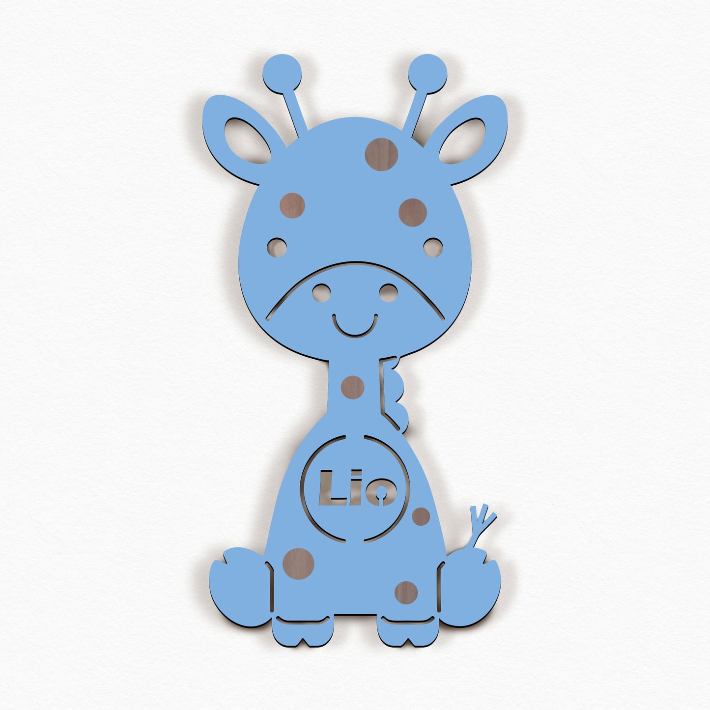 Personalisierte Nachtlicht Giraffe – Kinderzimmer LED Lampe mit Name