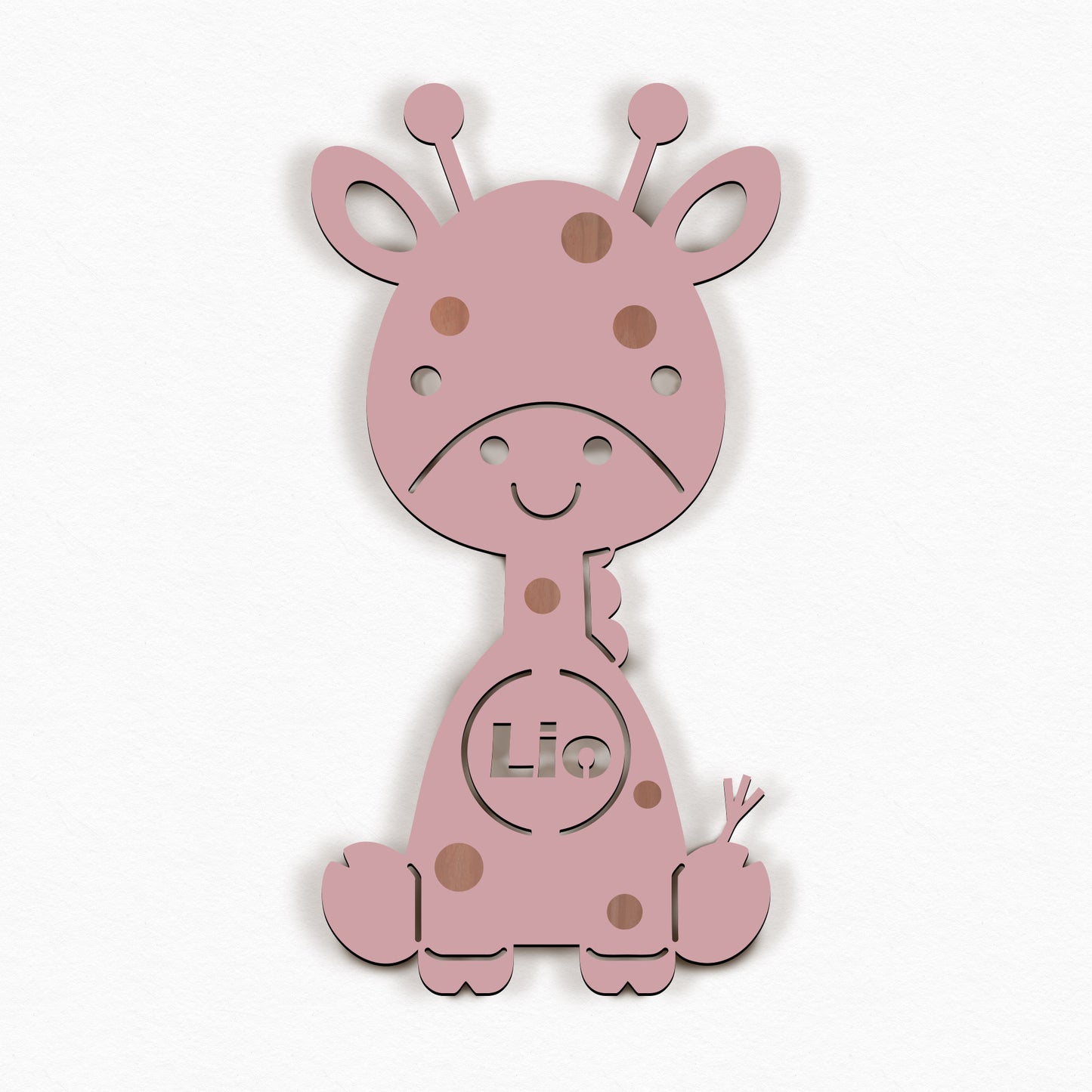 Personalisierte Nachtlicht Giraffe – Kinderzimmer LED Lampe mit Name