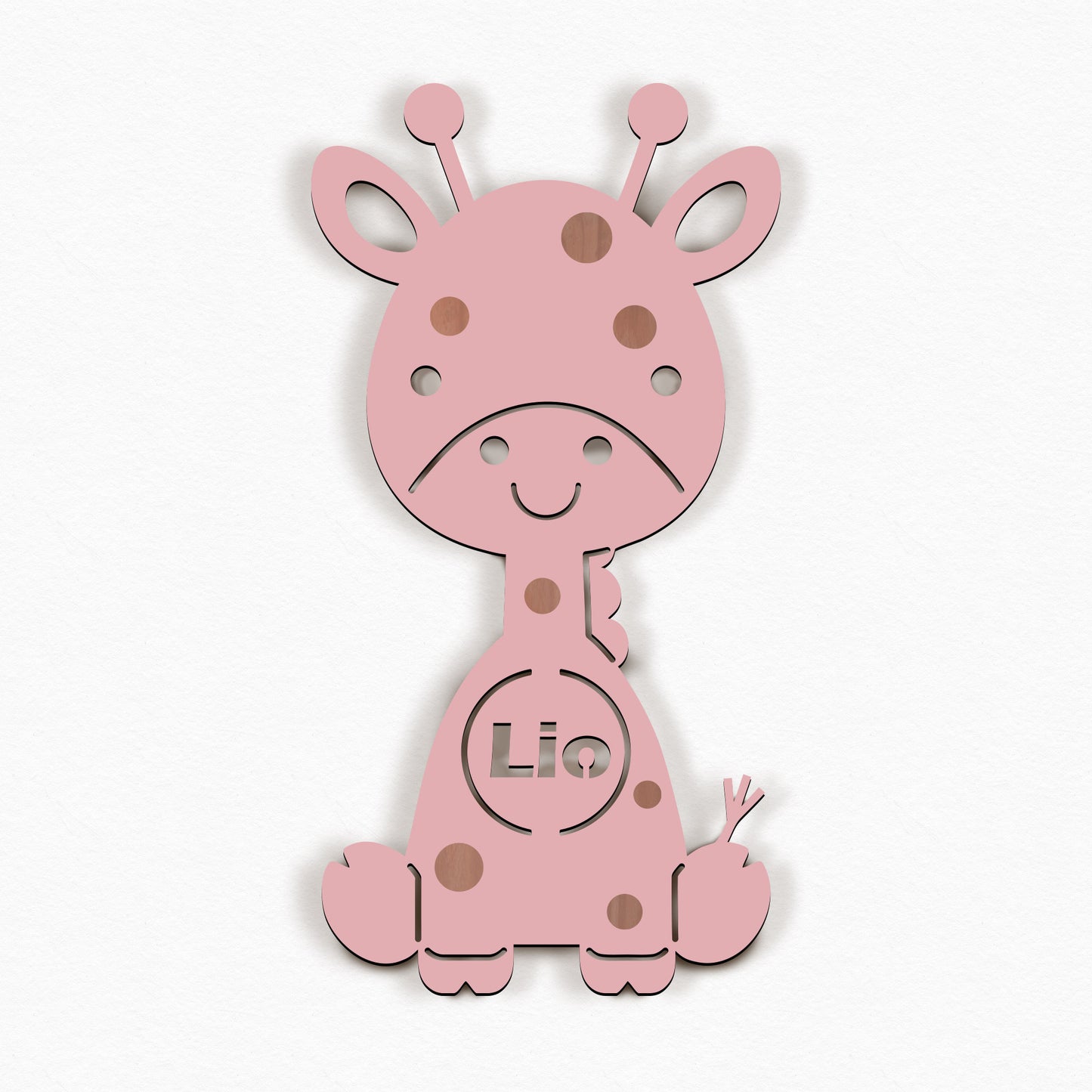 Personalisierte Nachtlicht Giraffe – Kinderzimmer LED Lampe mit Name