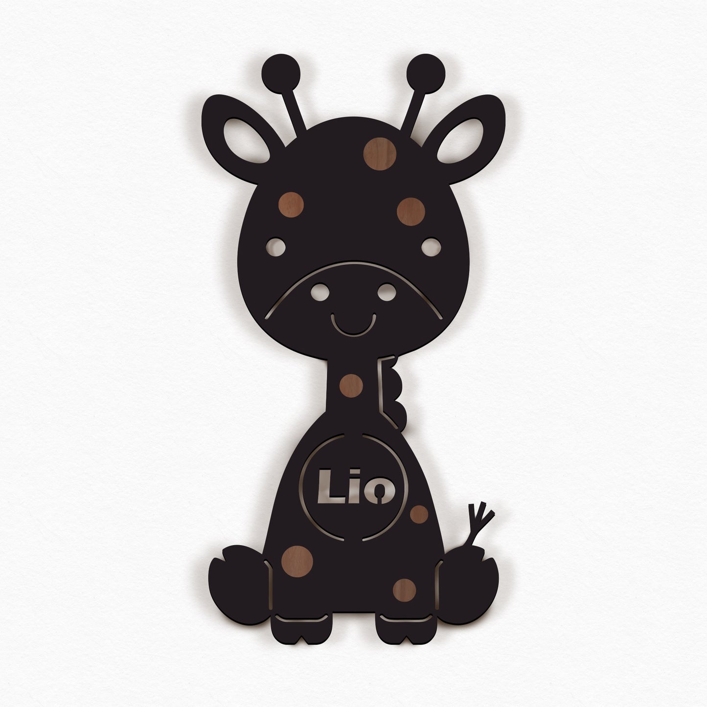 Personalisierte Nachtlicht Giraffe – Kinderzimmer LED Lampe mit Name