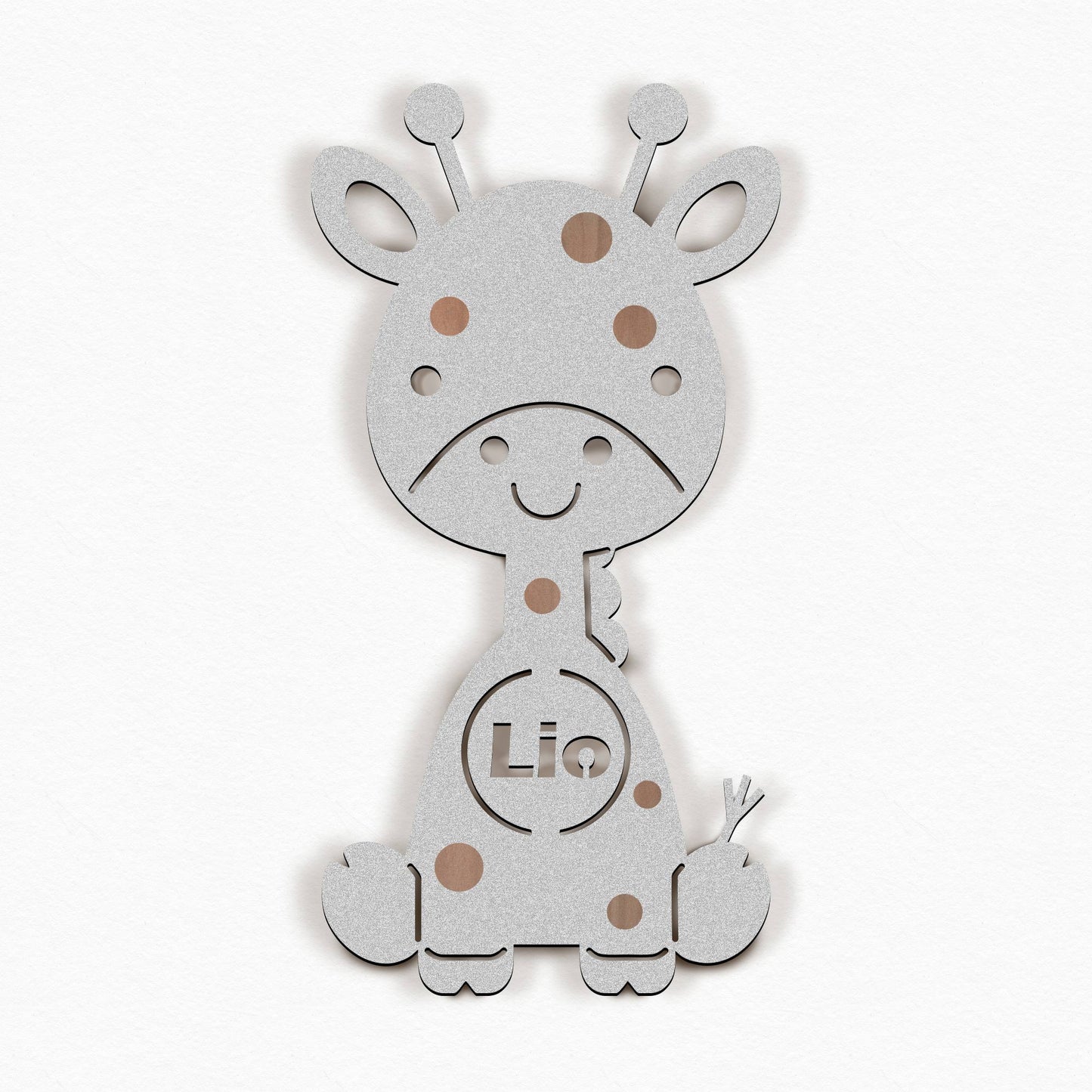 Personalisierte Nachtlicht Giraffe – Kinderzimmer LED Lampe mit Name