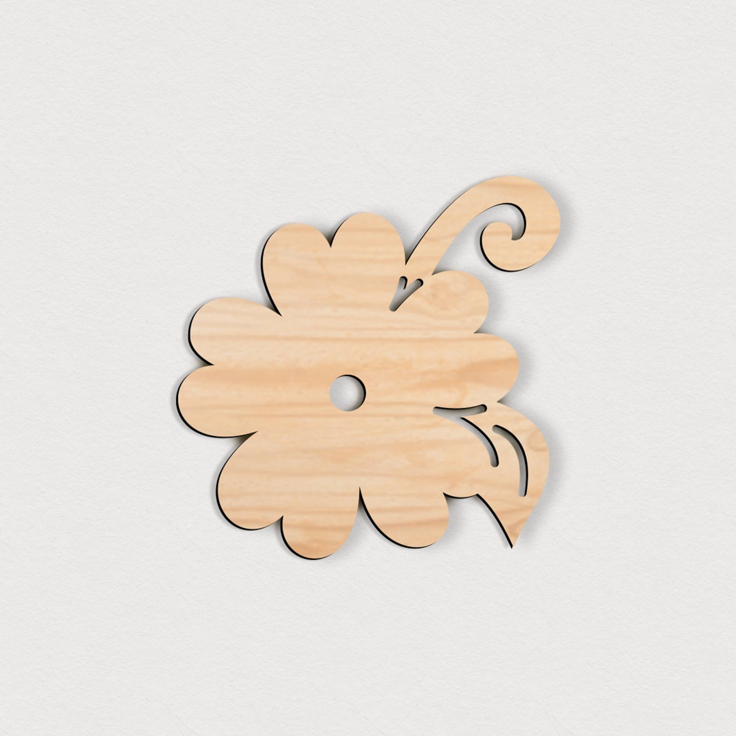 Selbstklebende Blume aus Holz– 5 cm / 10 cm / 15 cm / 20 cm – Wanddeko für Kinderzimmer
