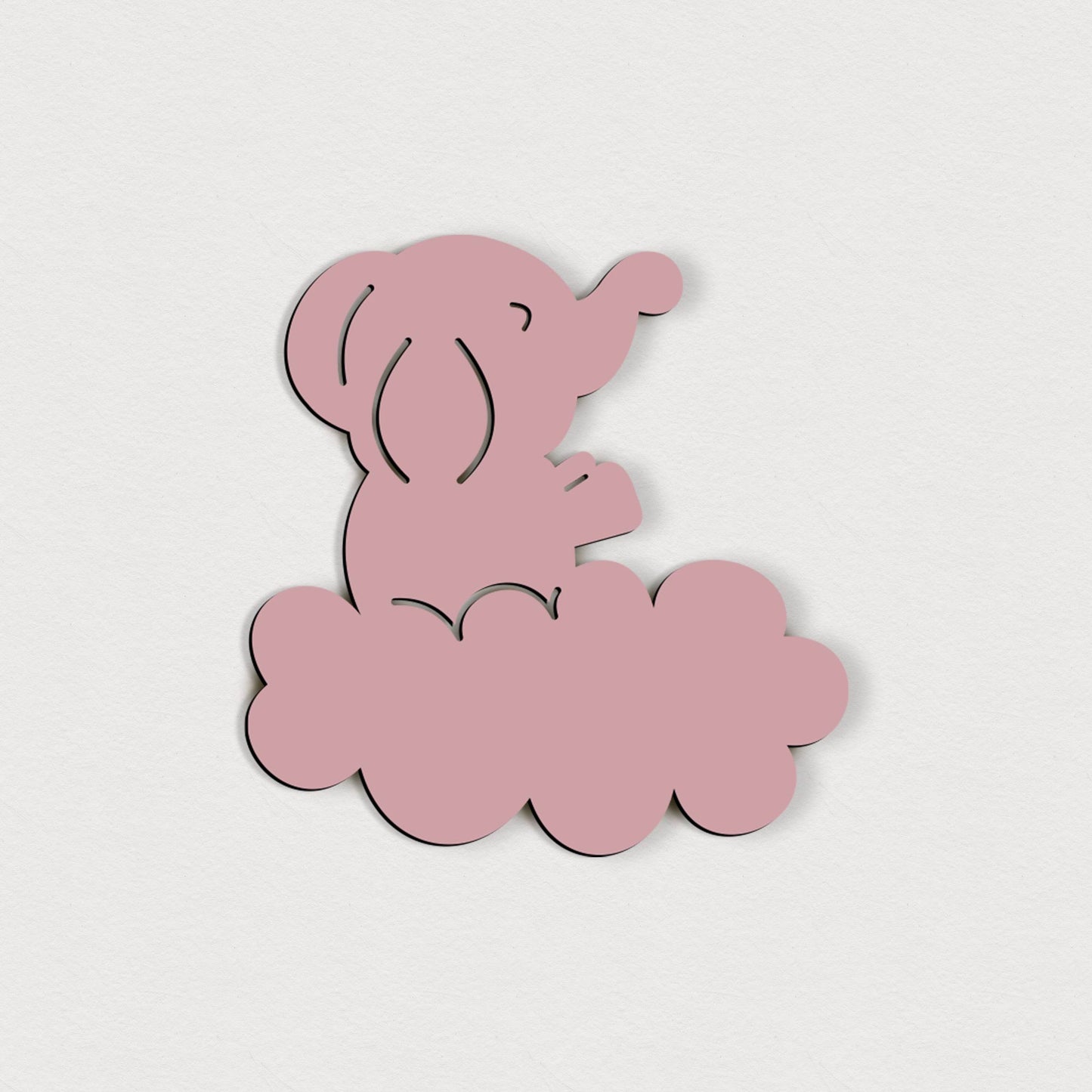 Selbstklebender Elefant auf Wolke – 5 cm / 10 cm / 15 cm / 20 cm – Wanddeko für Kinderzimmer