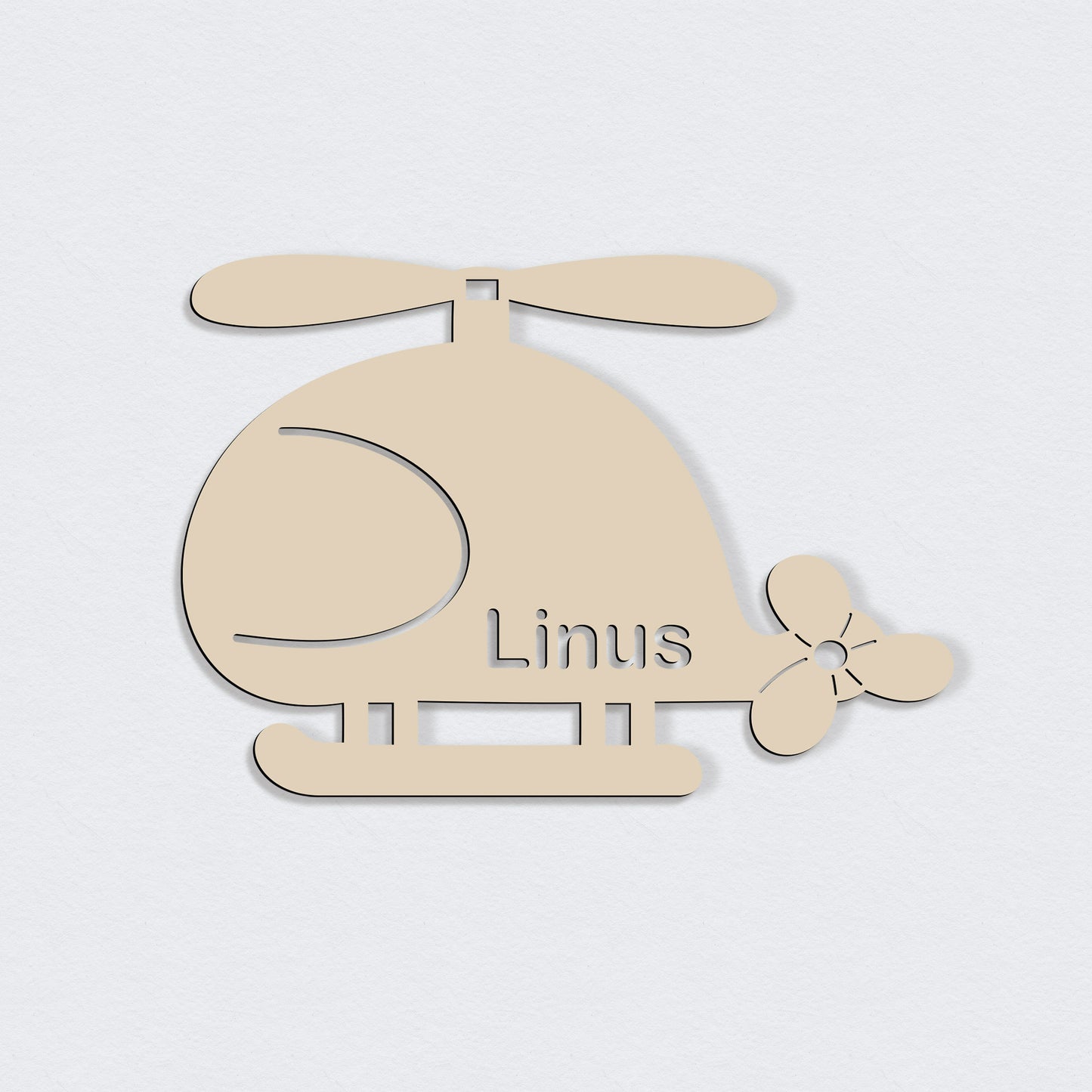 Personalisierte Nachtlicht Helikopter – LED Lampe für Kinderzimmer mit Name