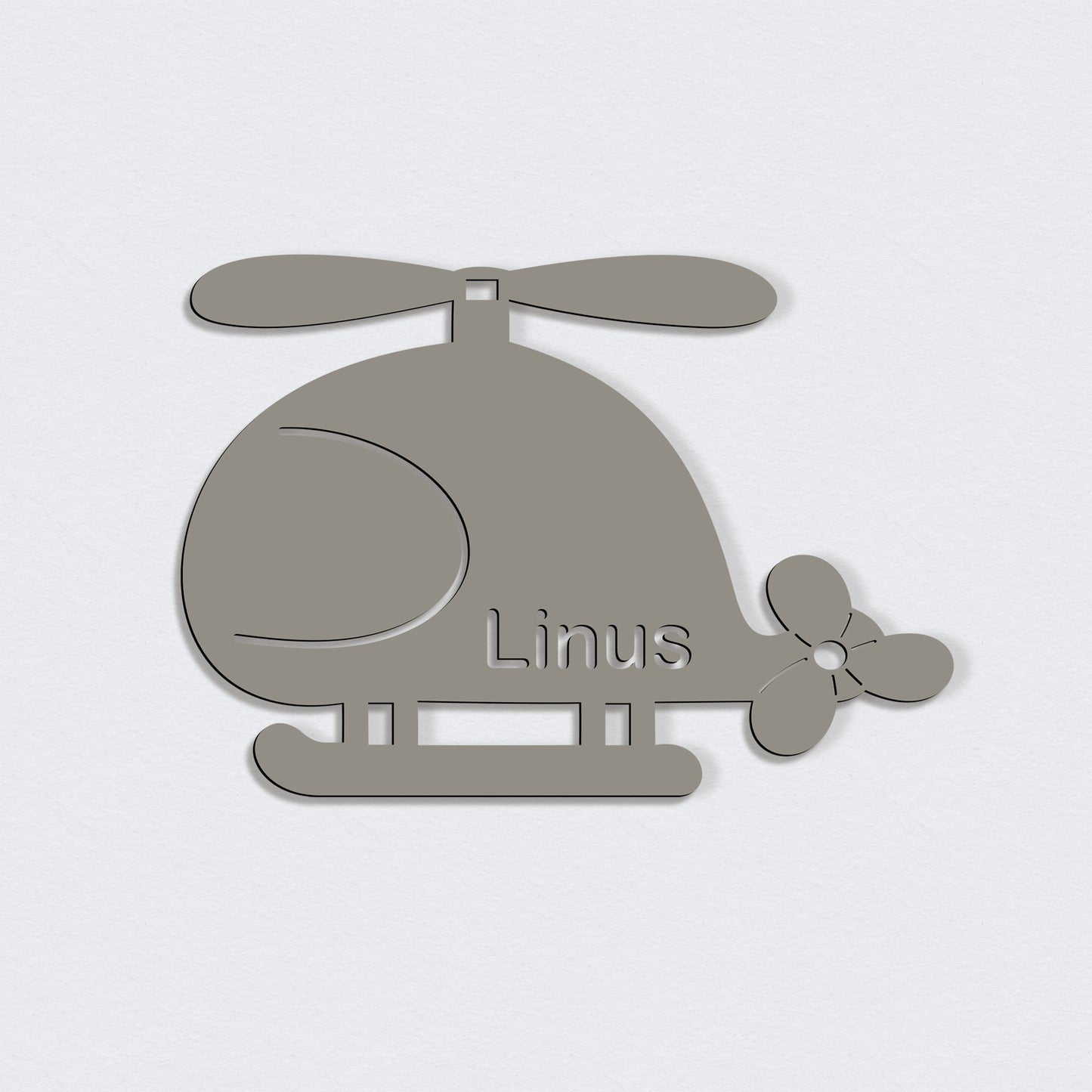 Personalisierte Nachtlicht Helikopter – LED Lampe für Kinderzimmer mit Name