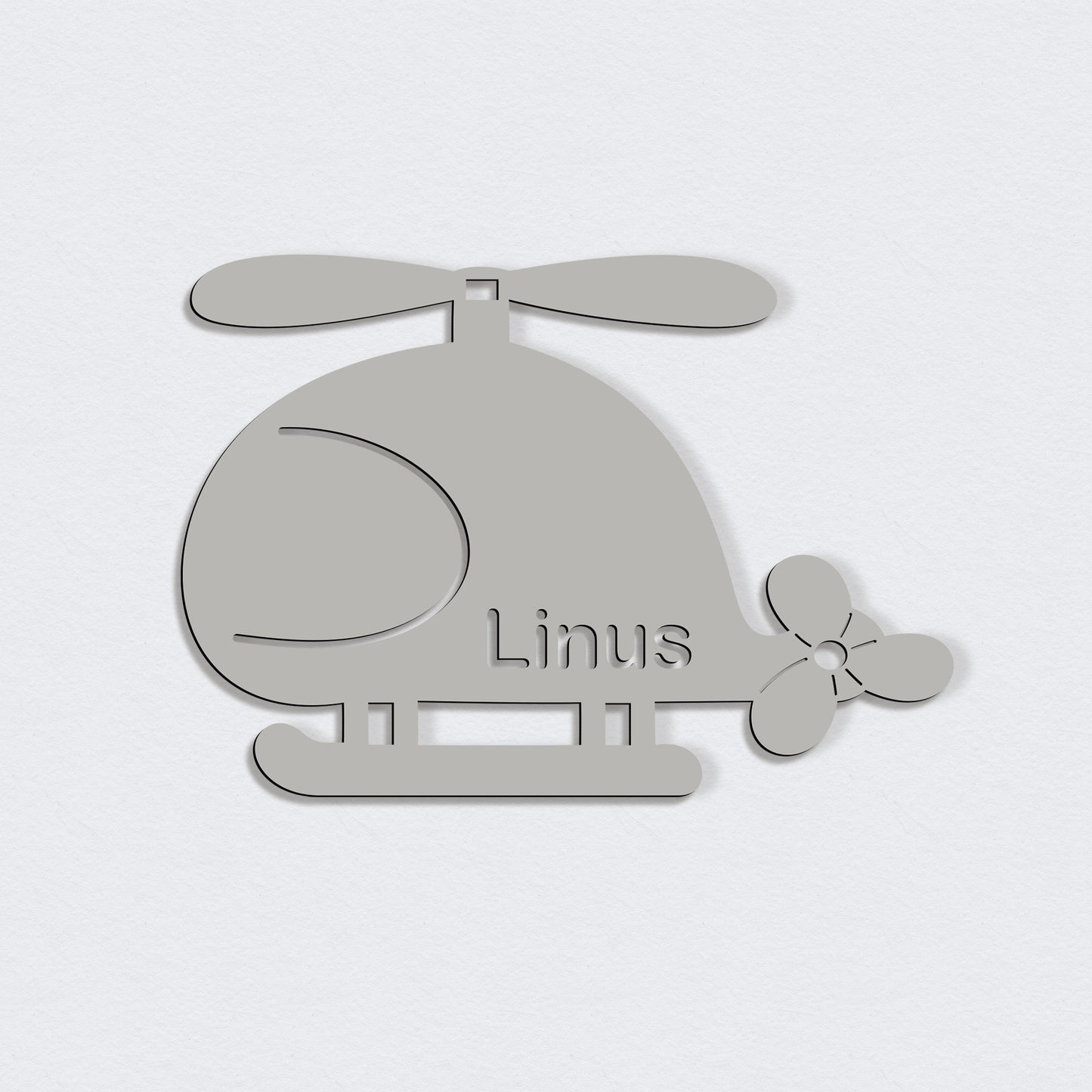 Personalisierte Nachtlicht Helikopter – LED Lampe für Kinderzimmer mit Name
