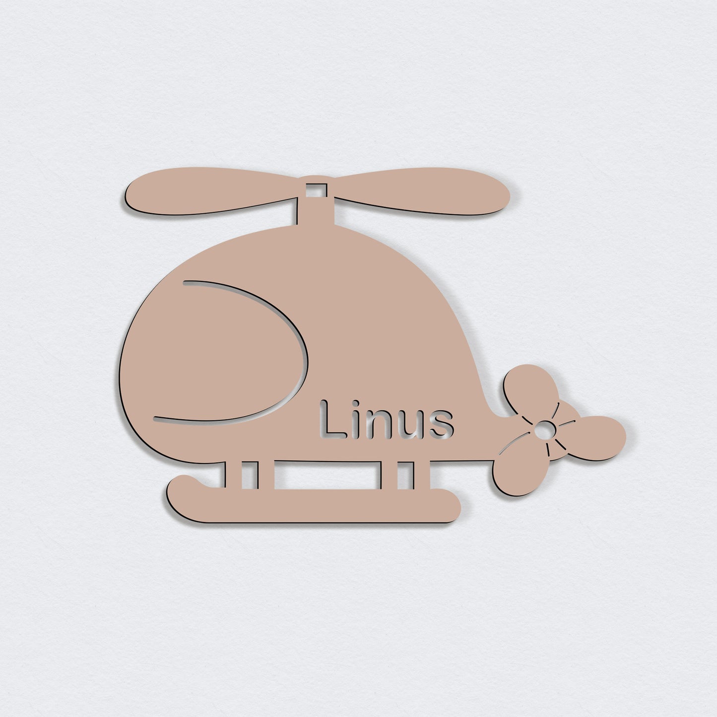 Personalisierte Nachtlicht Helikopter – LED Lampe für Kinderzimmer mit Name