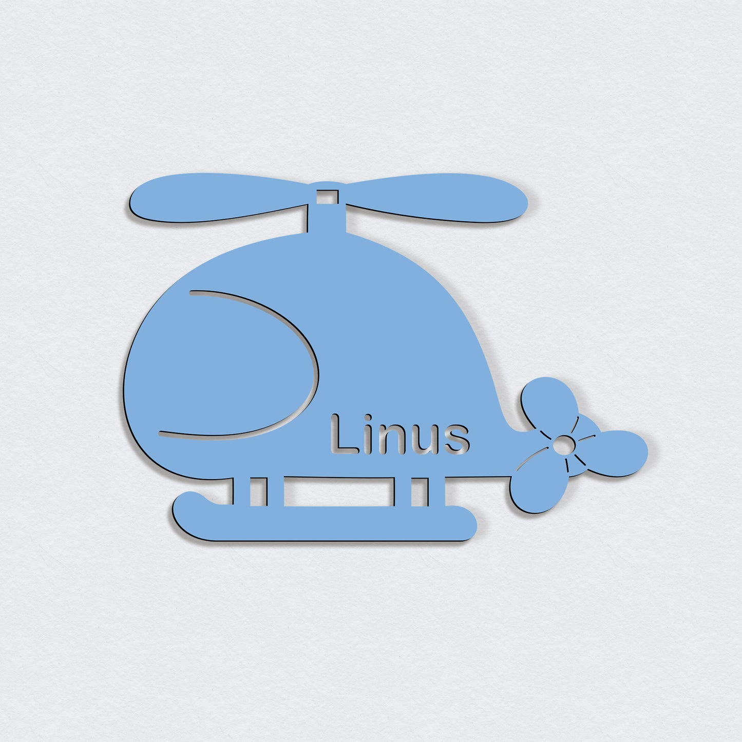 Personalisierte Nachtlicht Helikopter – LED Lampe für Kinderzimmer mit Name
