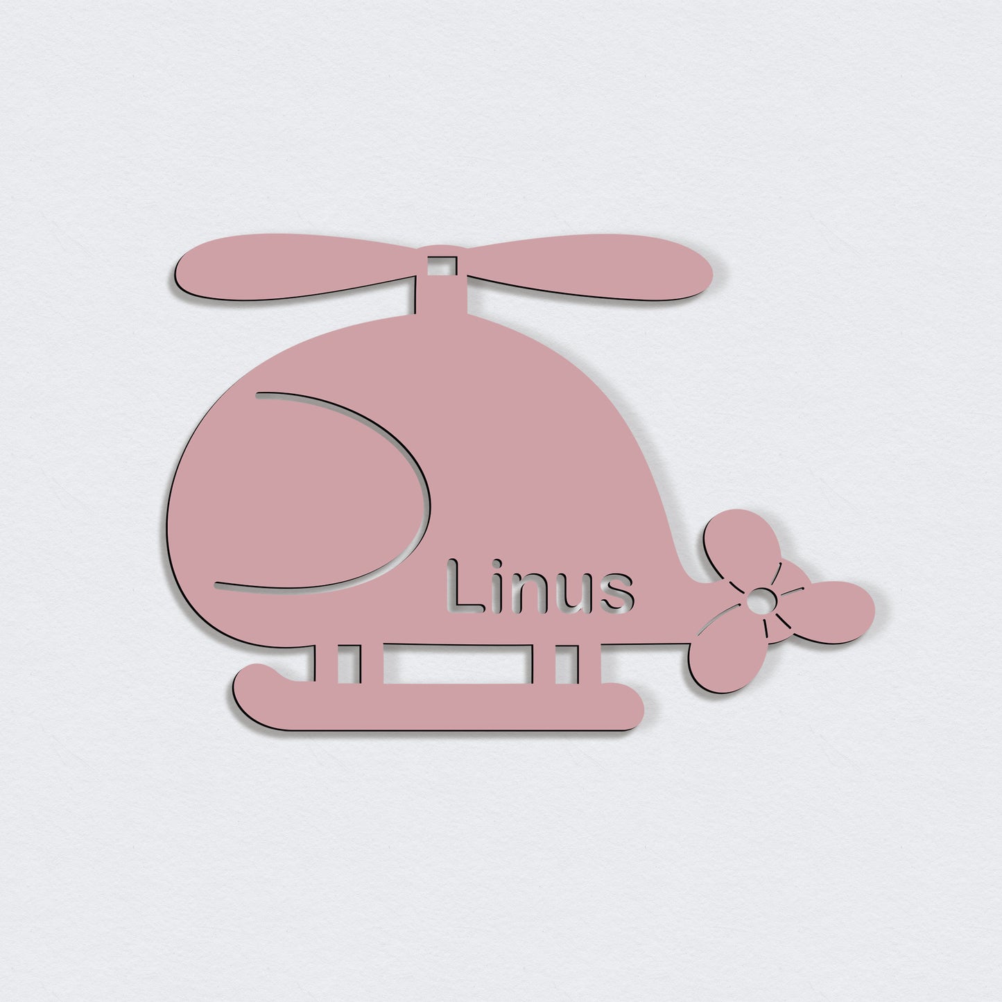 Personalisierte Nachtlicht Helikopter – LED Lampe für Kinderzimmer mit Name