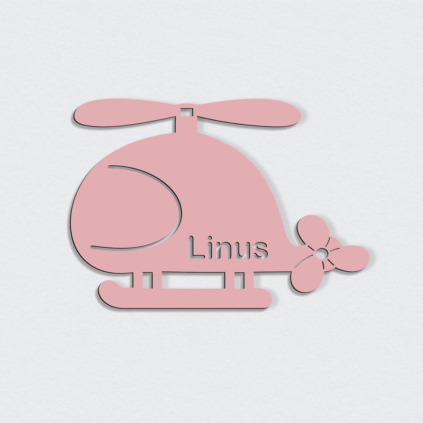 Personalisierte Nachtlicht Helikopter – LED Lampe für Kinderzimmer mit Name
