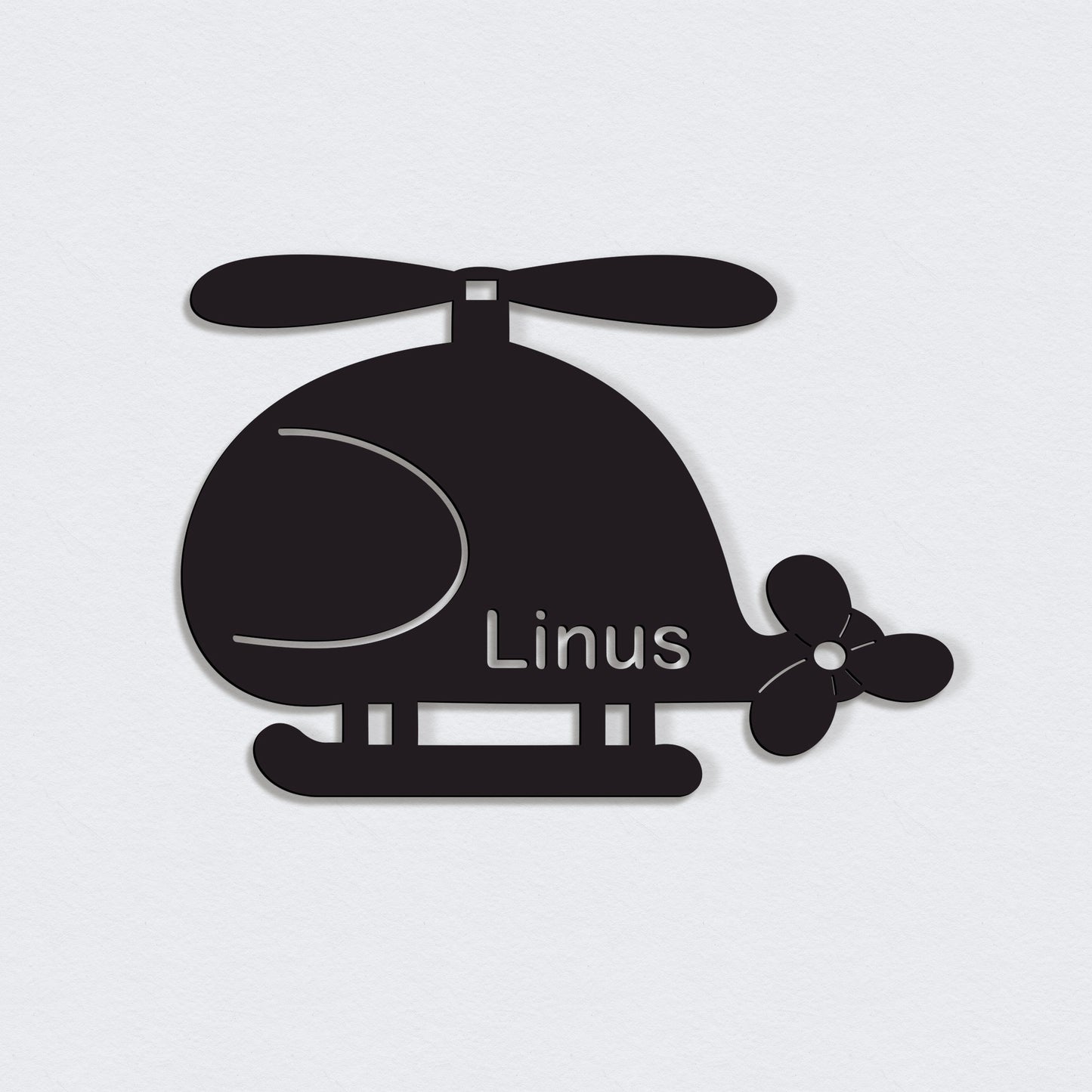 Personalisierte Nachtlicht Helikopter – LED Lampe für Kinderzimmer mit Name