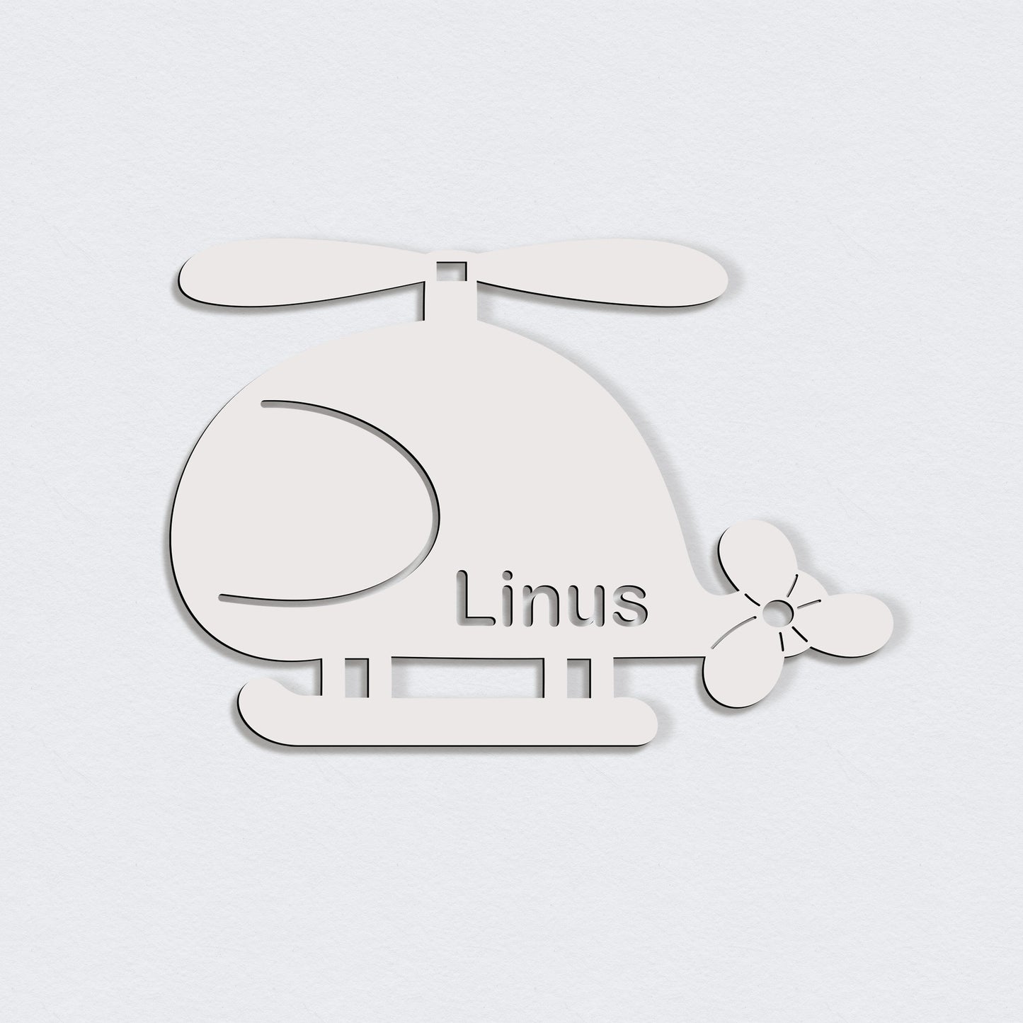 Personalisierte Nachtlicht Helikopter – LED Lampe für Kinderzimmer mit Name