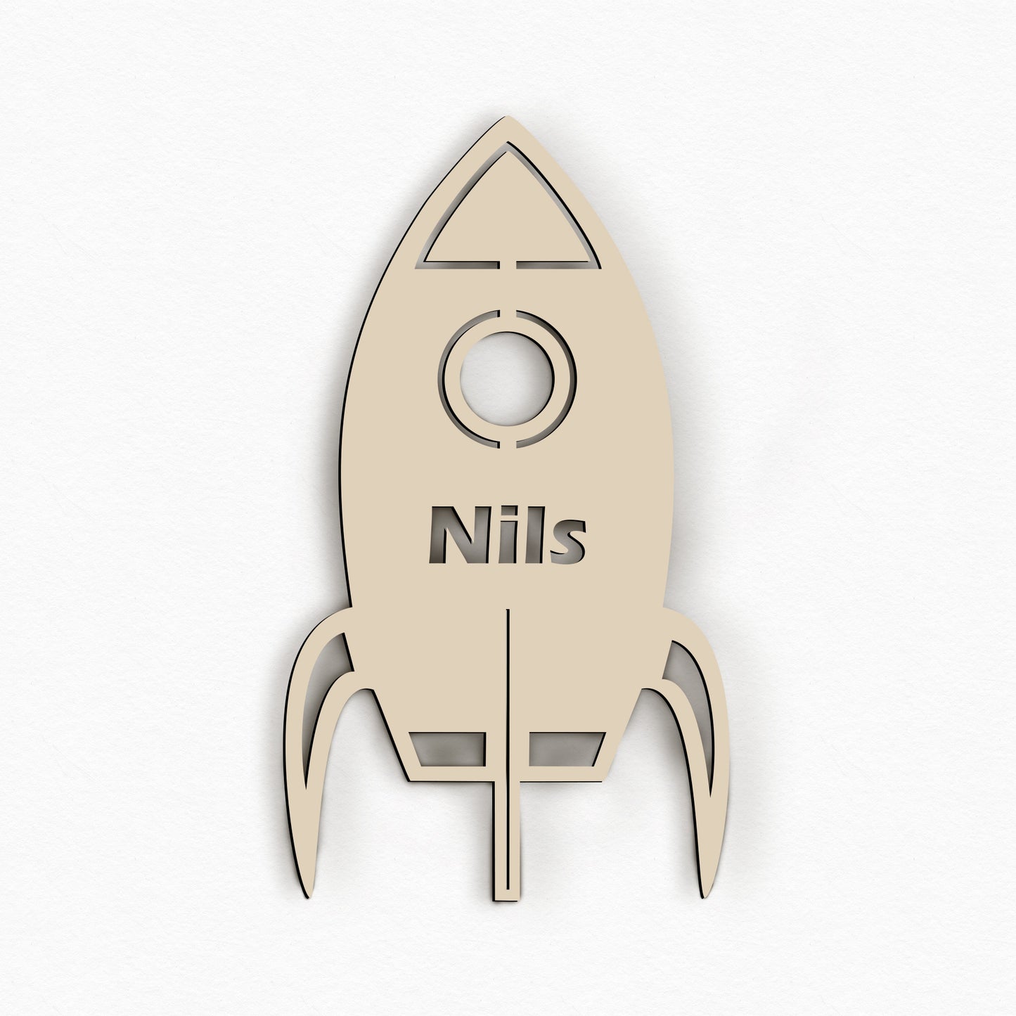 Personalisierte Nachtlicht Rakete – LED Lampe für Kinderzimmer mit Name