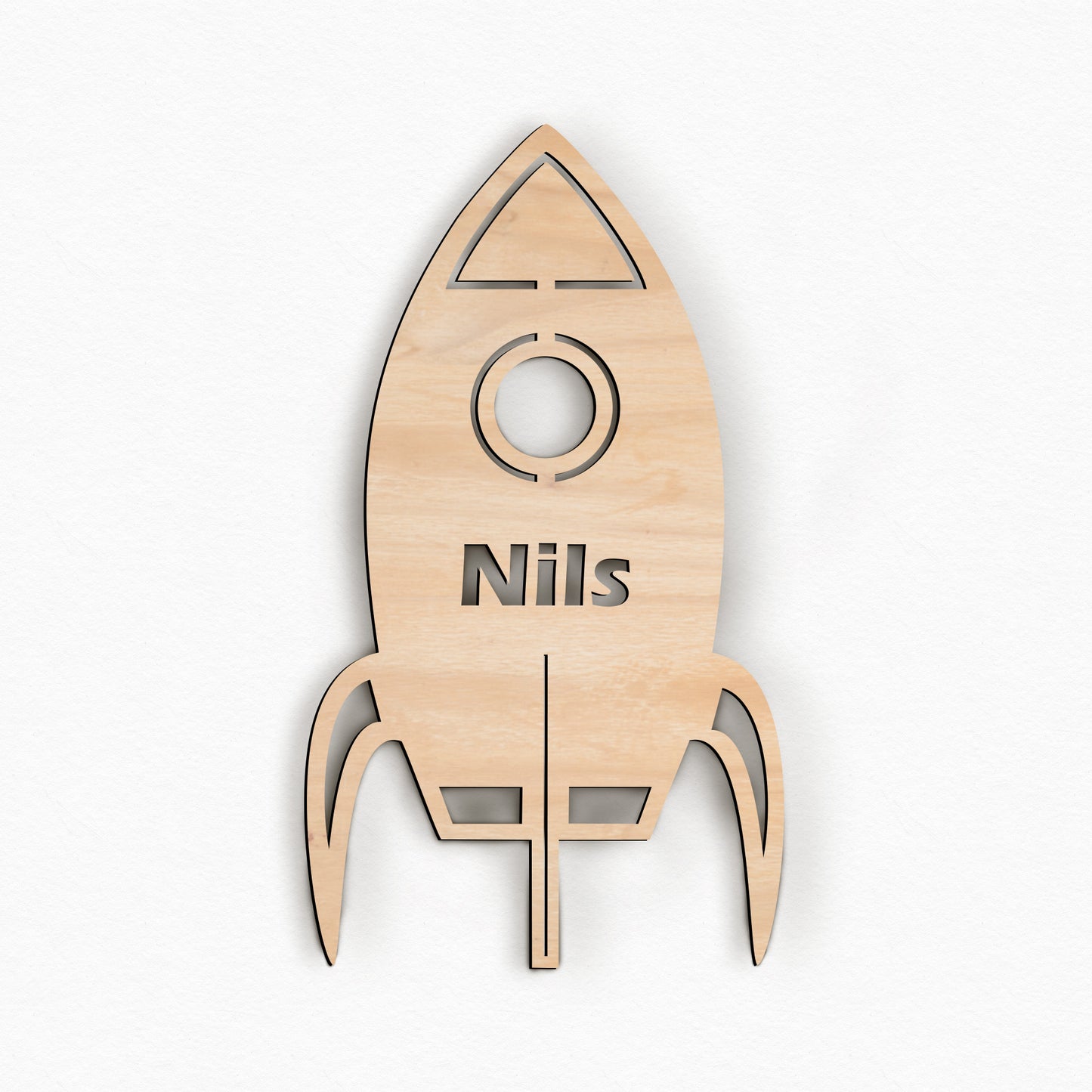Personalisierte Nachtlicht Rakete – LED Lampe für Kinderzimmer mit Name