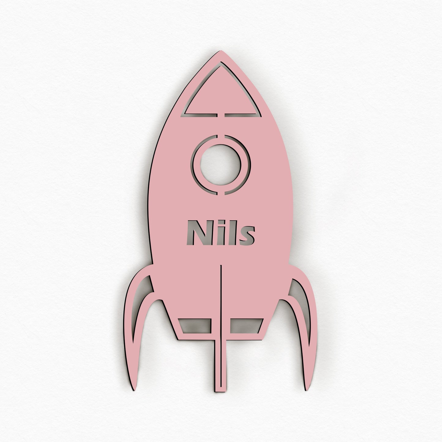 Personalisierte Nachtlicht Rakete – LED Lampe für Kinderzimmer mit Name
