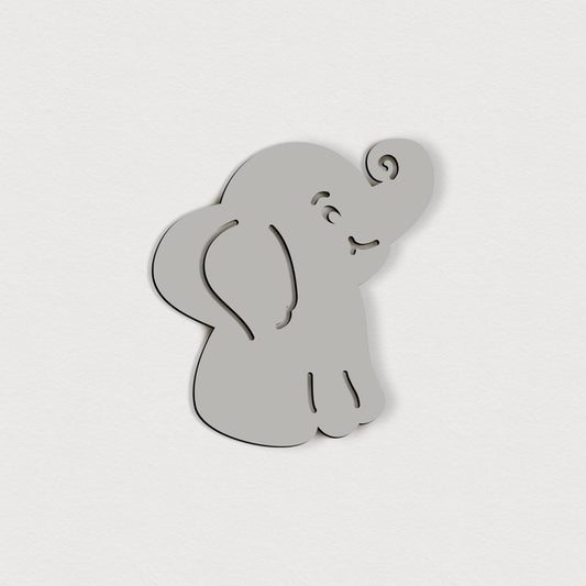 Selbstklebender Elefant – 5 cm / 10 cm / 15 cm / 20 cm – Wanddeko für Kinderzimmer