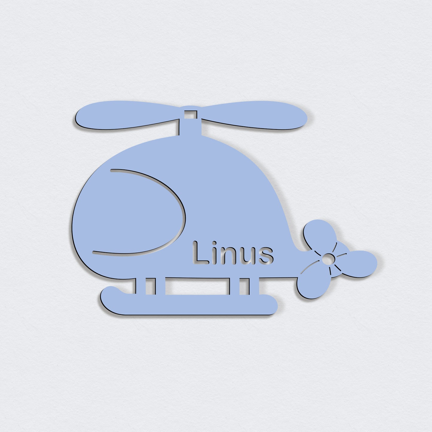 Personalisierte Nachtlicht Helikopter – LED Lampe für Kinderzimmer mit Name