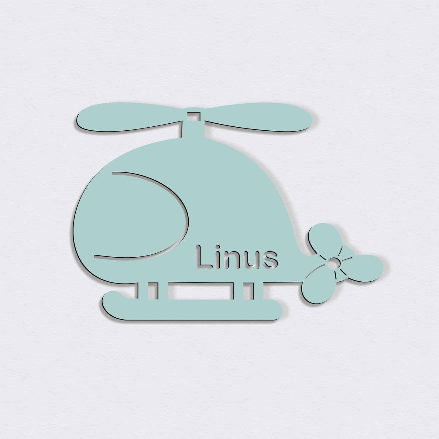 Personalisierte Nachtlicht Helikopter – LED Lampe für Kinderzimmer mit Name