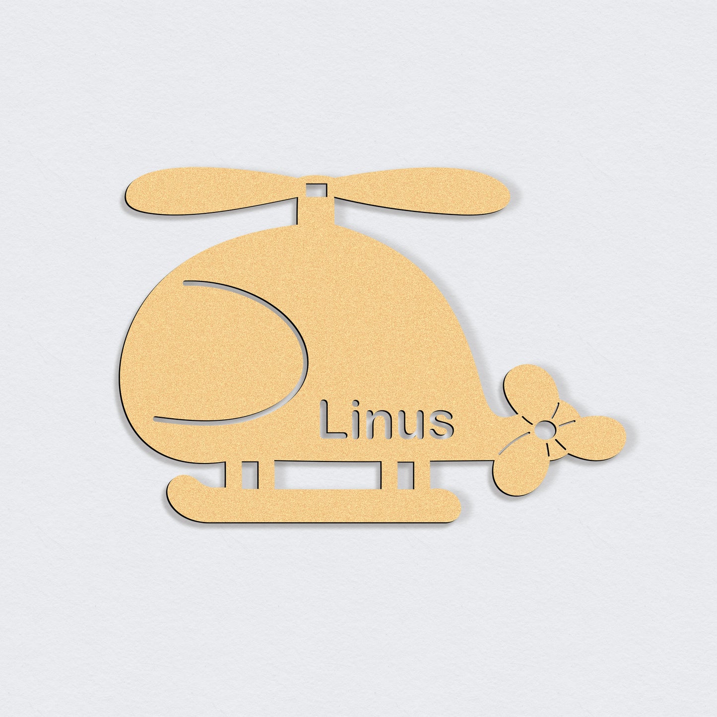 Personalisierte Nachtlicht Helikopter – LED Lampe für Kinderzimmer mit Name