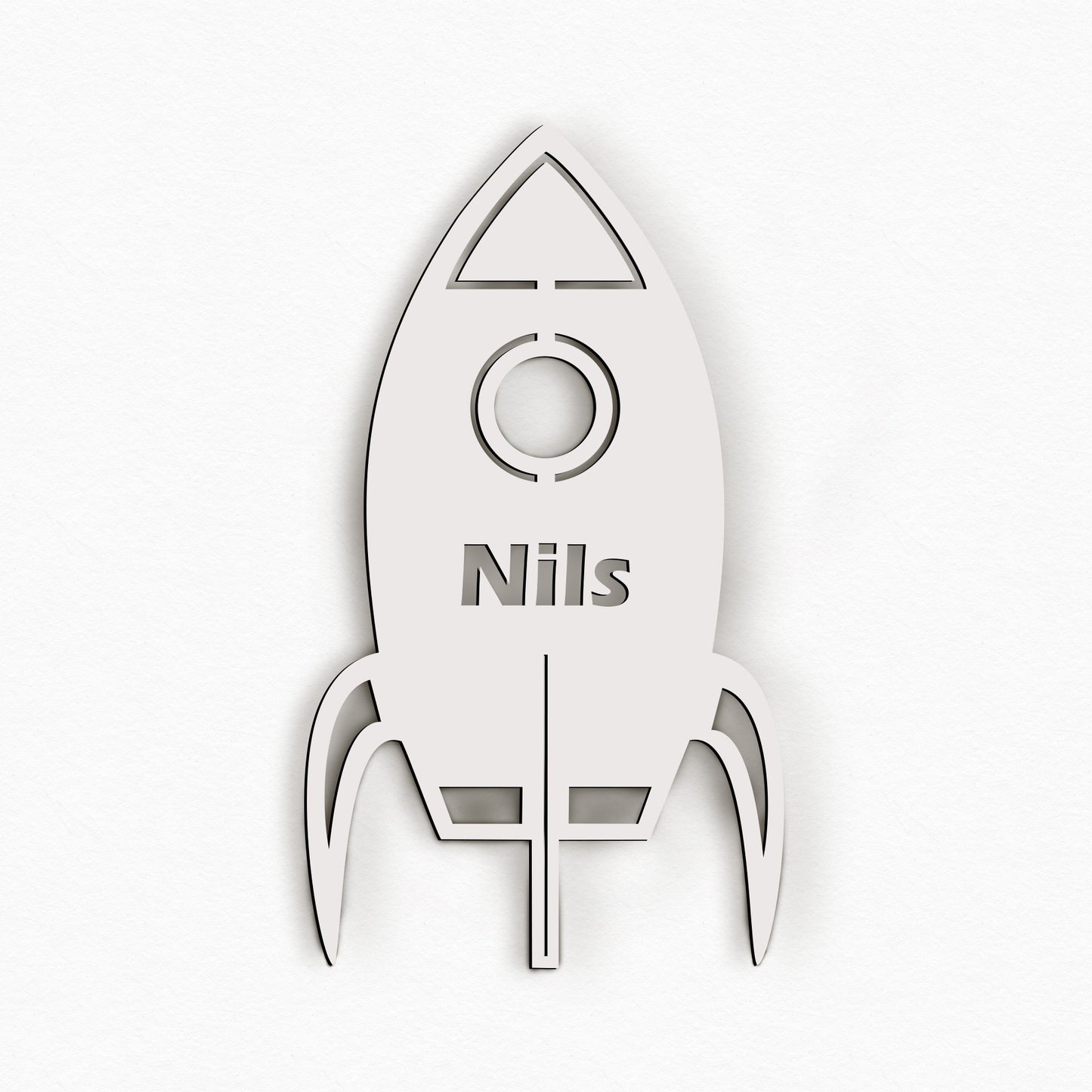 Personalisierte Nachtlicht Rakete – LED Lampe für Kinderzimmer mit Name